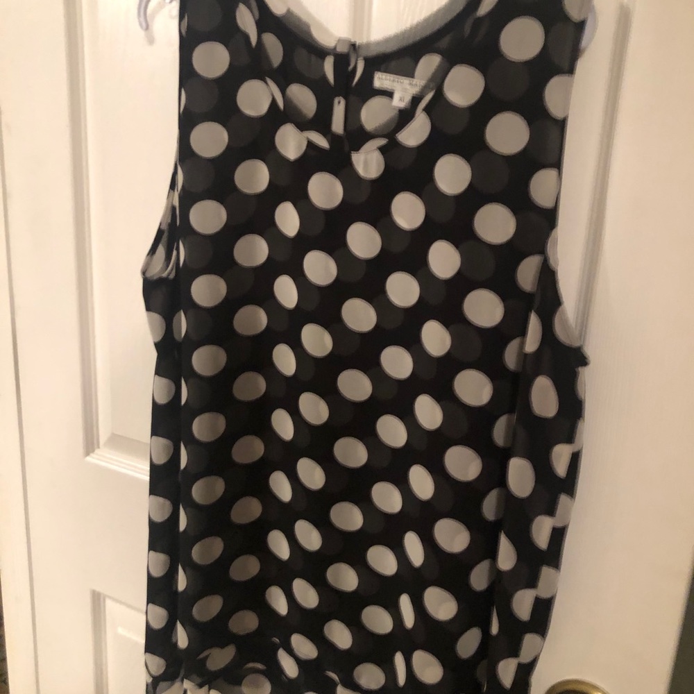 Flirty double layered sheer sleeveless top XL